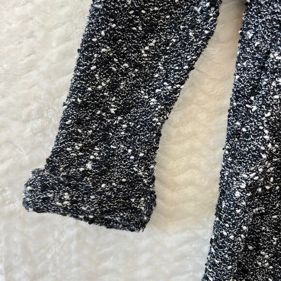 Dolan Open Front Tweed Quarter Sleeve Navy Blue Duster Cardigan Womens Size XS - Picture 6 of 12